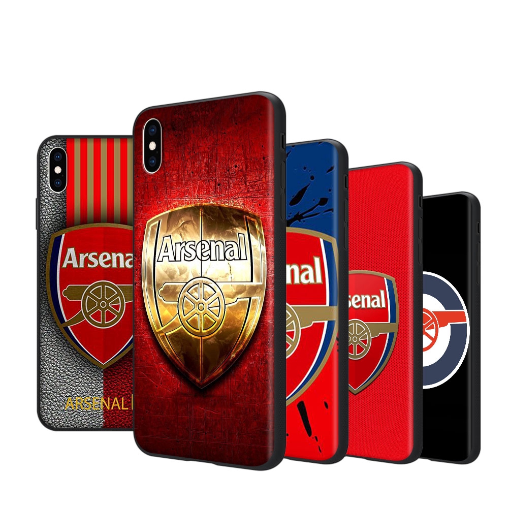 Ốp điện thoại silicon dẻo in hình logo câu lạc bộ đá banh Arsenal cho iPhone 5 5S 6 6S Plus 7 8 SE X XR XS Max