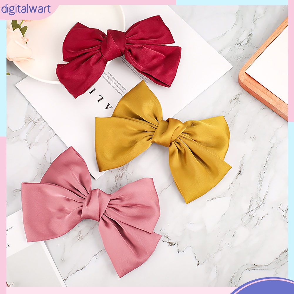 Kẹp tóc hình nơ lớn nhiều màu tùy chọn dễ thương