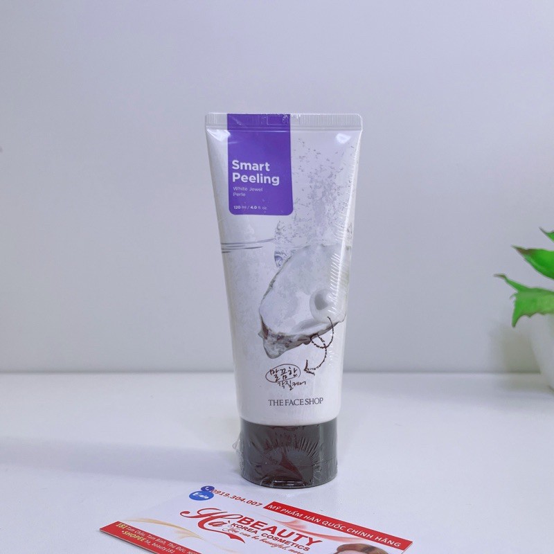 Tẩy tế bào chết mặt The Face Shop ngọc trai Hàn Quốc Smart Peeling White Jewel 120ml trắng da da chết Hà Beauty | BigBuy360 - bigbuy360.vn