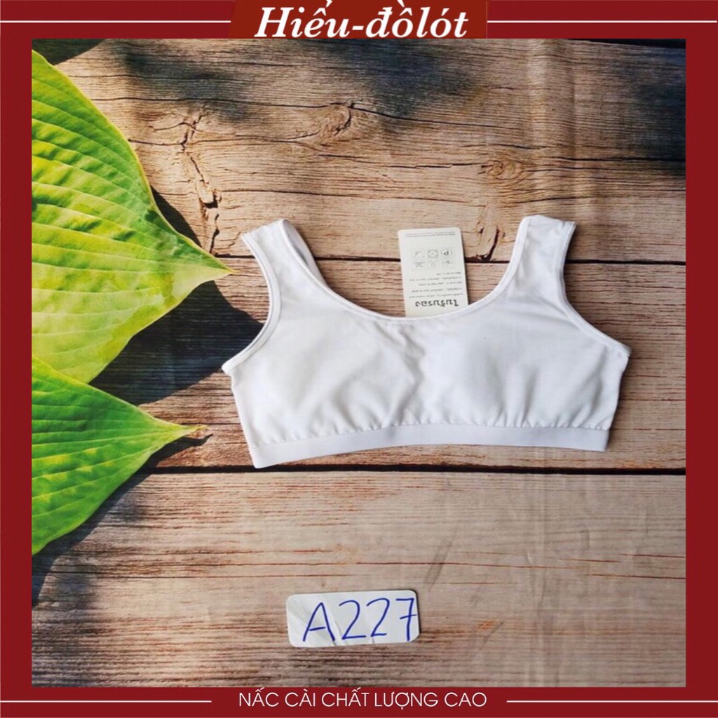 Áo Lót Nữ Cotton 3 Lỗ Học Sinh Đệm Mỏng Mềm Thoải Mái Dưới &lt;40kg - 227