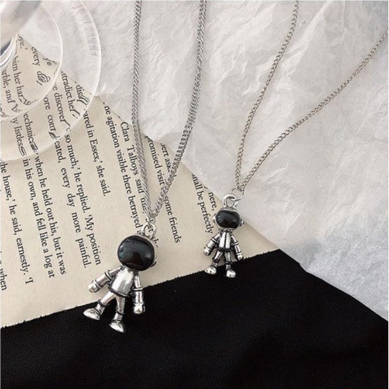 Mới Vòng cổ Mặt Phi Hành Gia Nhỏ Cho Cặp Đôi