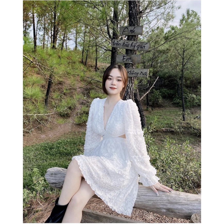 [Maxi] Đầm maxi đi biển lông khoét có sẵn kèm ảnh thật