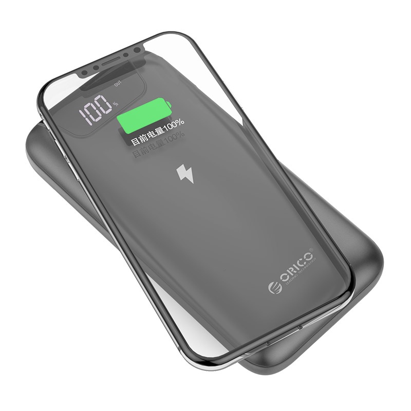 Pin Sạc Dự Phòng Tích Hợp Sạc Không Dây & Màn Hình LED 10,000mAh ORICO WR10-GY Hàng Chính Hãng