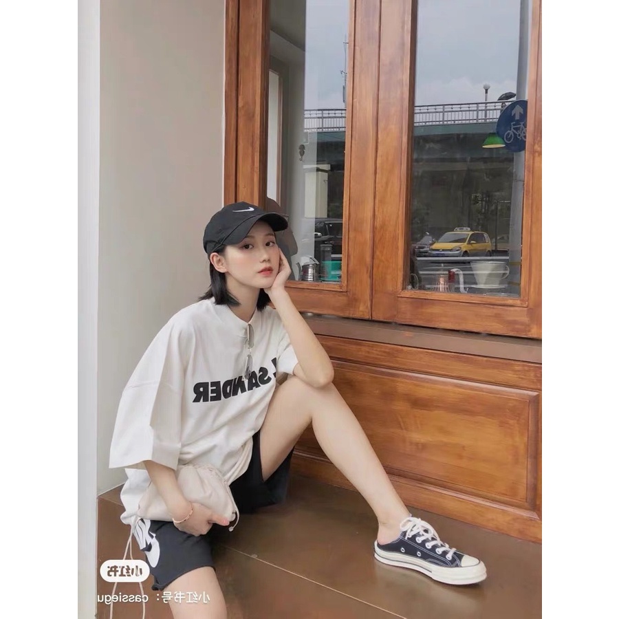 Áo thun tay lỡ Jil Sander, áo phông form rộng oversize nam nữ unisex, 100% cotton, phong cách Hàn Quốc, in local brand