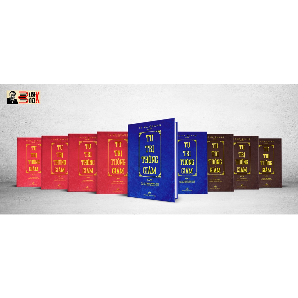 Sách - (combo tập 1 - 9 bìa cứng) Tư Trị Thông Giám biên niên sử 5000 năm Trung Quốc – Tư Mã Quang