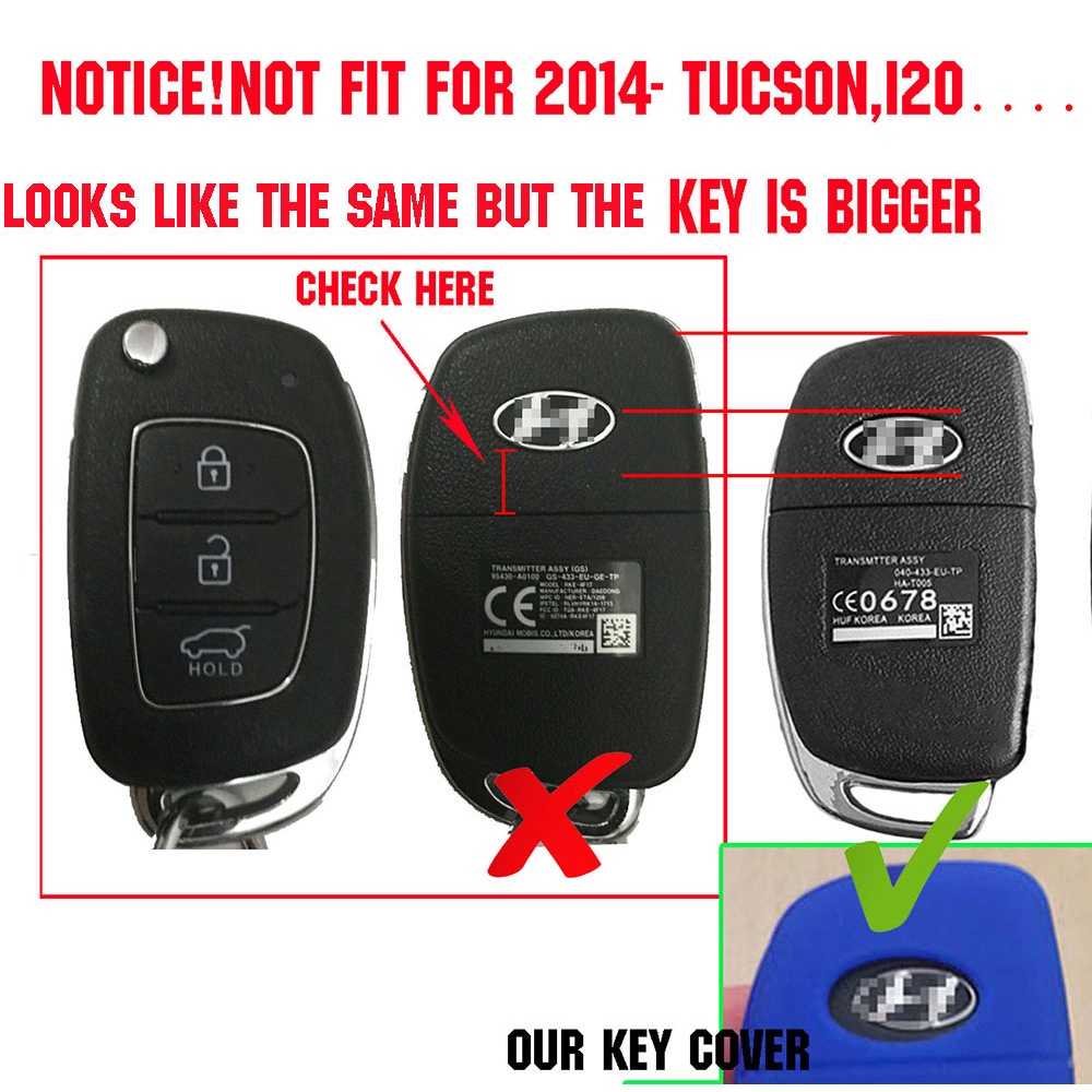 Vỏ Chìa Khóa 3 Nút Cho Hyundai Santa Fe Sonata Elantra Verna Ix35 Solaris Ix45 I10 I30 Giá Đỡ