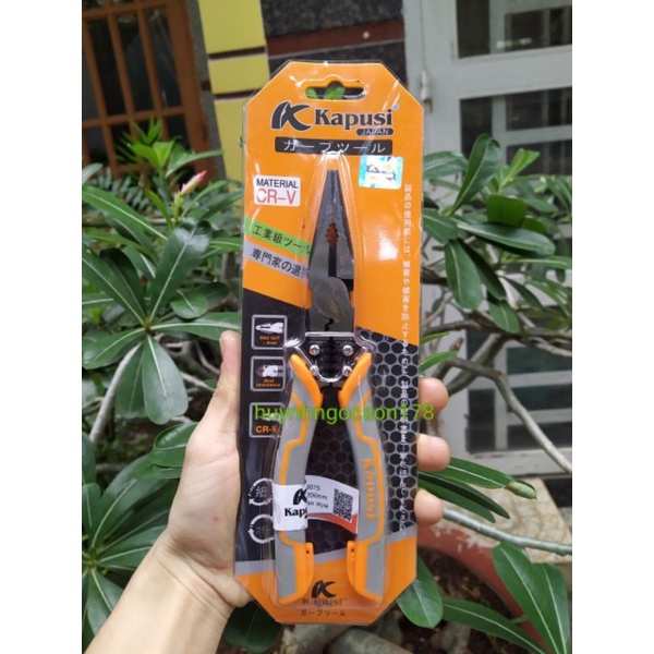 Kìm mỏ nhọn đa năng cao cấp Kapusi 8&quot; dài 20cm