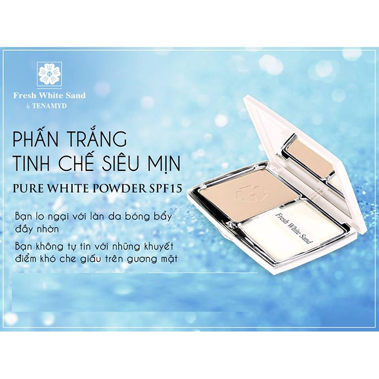 Phấn Trắng Tinh Chế Siêu Mịn Tenamyd - Pure White Powder SPF 15 14.5g