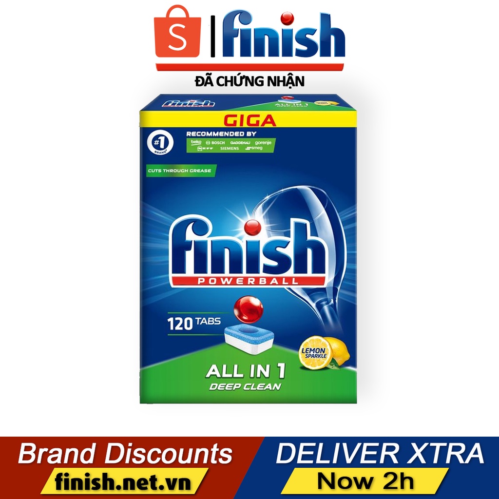 Viên rửa bát Finish All in One dành cho máy rửa chén bát