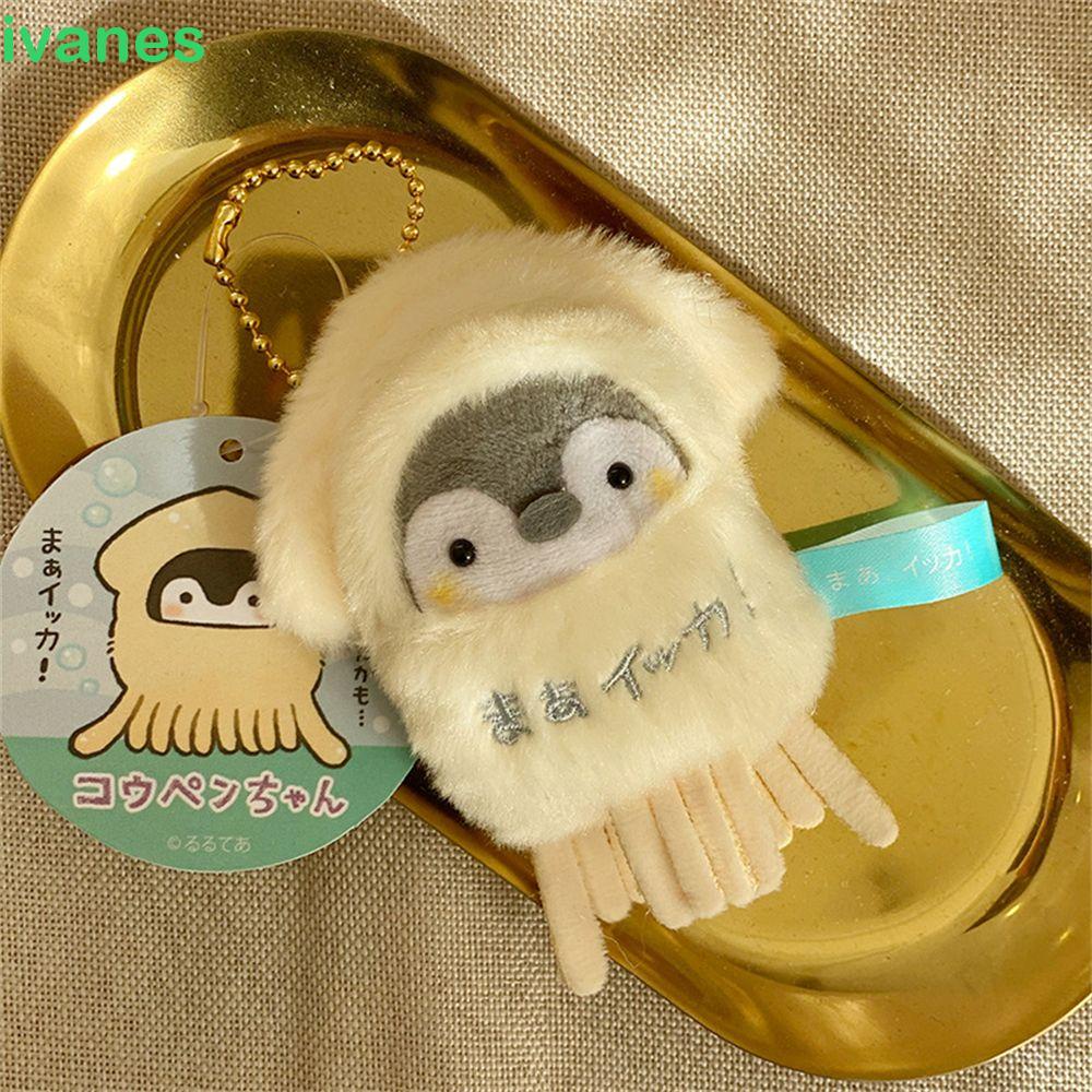Móc khóa hình chim cánh cụt nhồi bông dễ thương xinh xắn kích thước 8cm