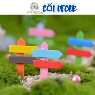 Tiểu cảnh mini Terrarium ❤️ H069 Bảng Tên Chỉ Đường - Phụ kiện trang trí sen đá, sân vườn, bể tiểu cảnh, cây xanh để bàn