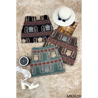 Chân váy ngắn hoạ tiết thổ cẩm