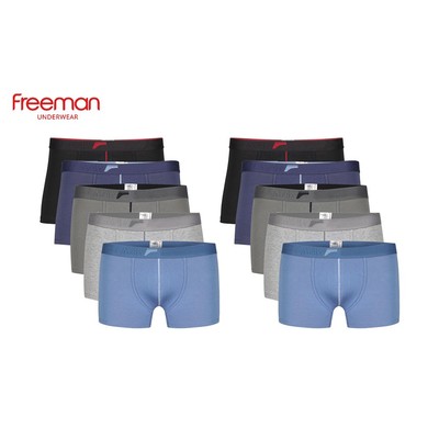 Combo 10 Quần lót boxer nam FREEMAN chất liệu cotton thấm hút mồ hôi tốt 6516