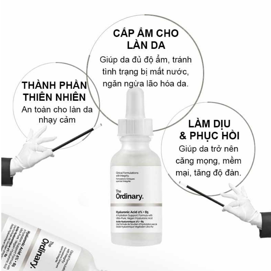 Serum The Ordinary Hyaluronic Acid 2% + B5 - Tinh Chất The Ordinary B5 Cấp Ẩm Và Phục Hồi Da