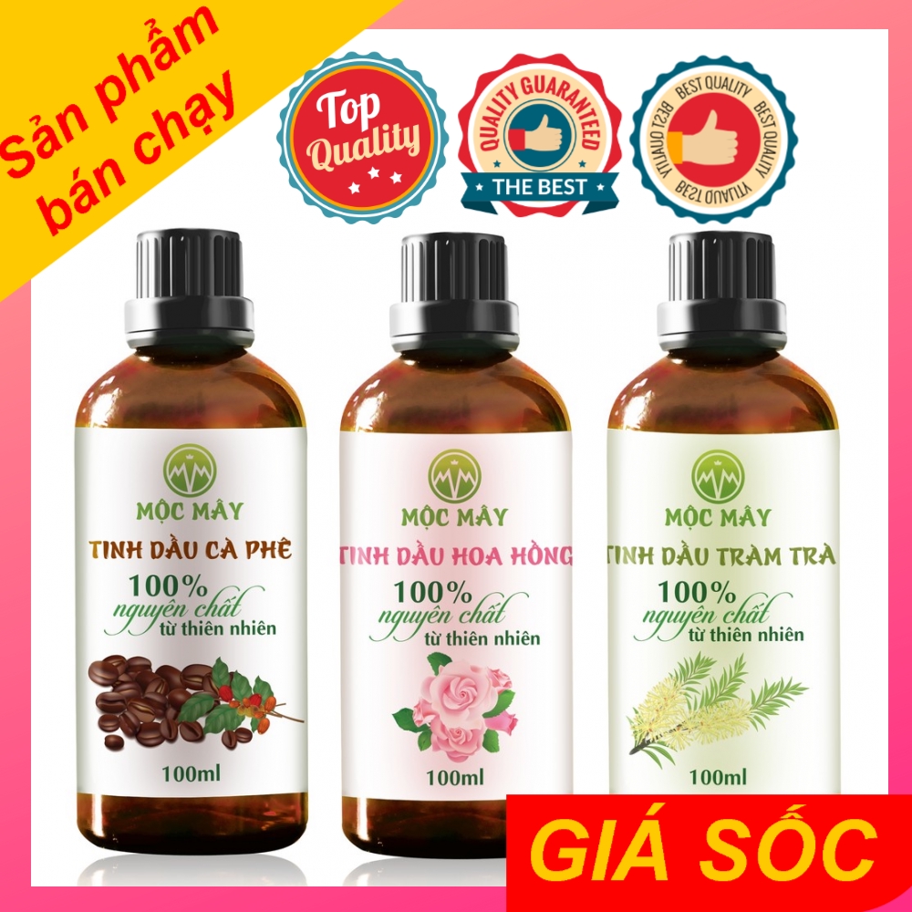 Tinh dầu thiên nhiên Sả Chanh/ Bạc Hà/ Quế/ Oải hương/ Bưởi/ Cam/ hoa lài/ quýt/ tràm trà/ tràm huế/ gừng/ trà xanh