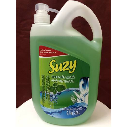 Nước rửa chén bát HỮU CƠ SUZY 2,1KG TINH CHẤT BẠC HÀ, chất lượng Nhật Bản | DISHI