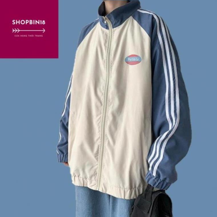 FREESHIP XTRA BOMBER,Áo Bóng Chày 3 Sọc Cổ Đứng Có Khóa Kéo Thời Trang Hàn Quốc Unisex Cho Nam Nữ
