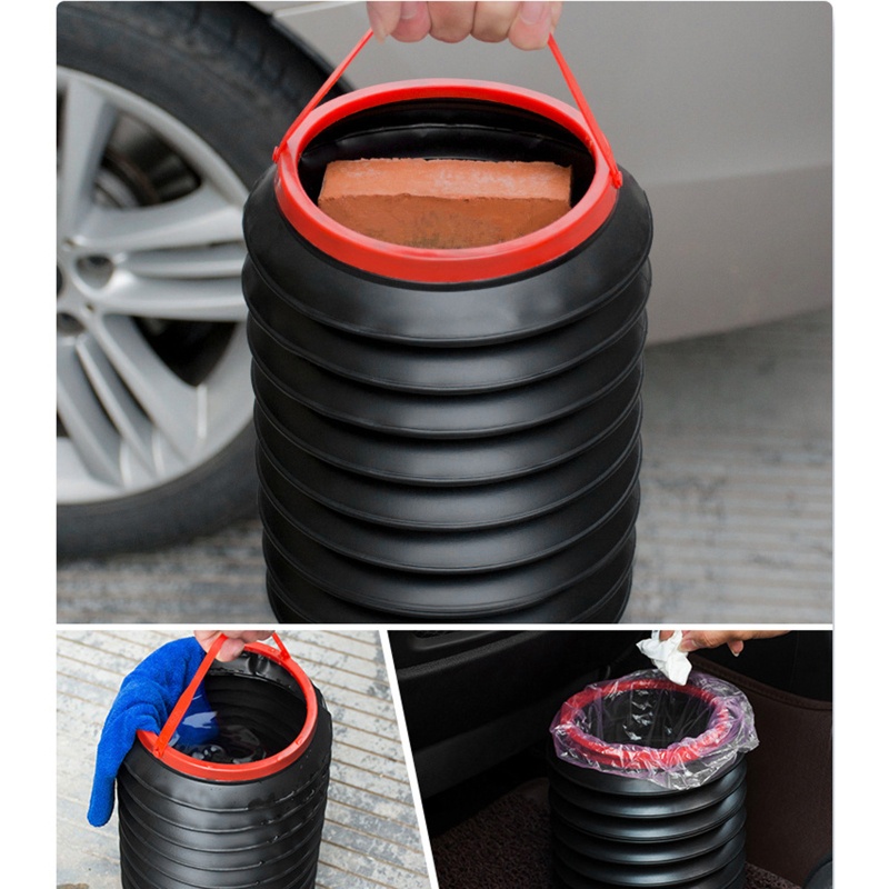 Xô Hình Vuông Sức Chứa Lớn Có Tay Cầm Chắc Chắn Có Thể Gập Gọn Sắp Xếp