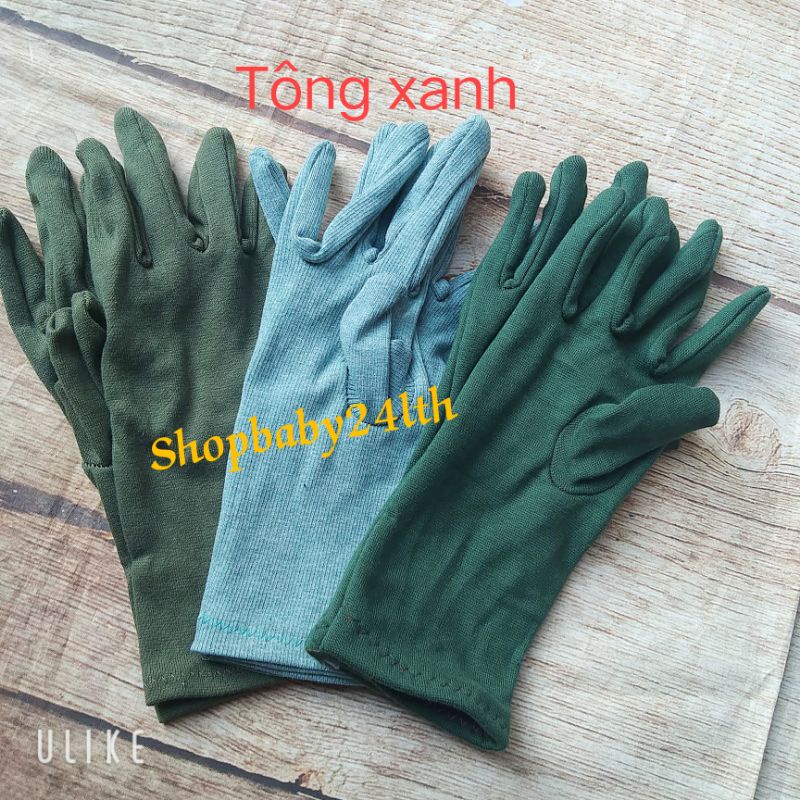 Găng tay, bao tay cotton đi nắng 2 lớp chống tia UV cho nữ nhiều màu sắc