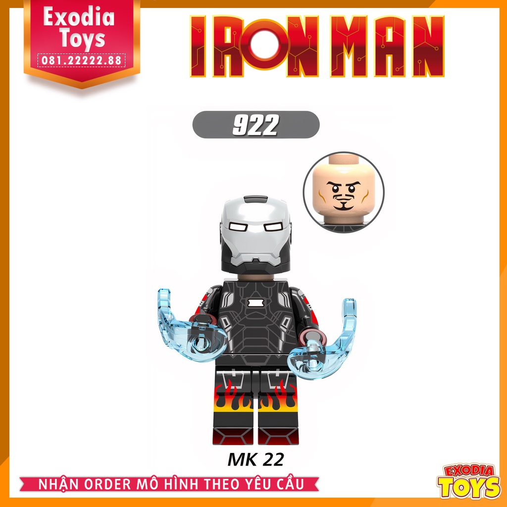 Xếp hình Minifigure Marvel  siêu anh hùng Marvel Người Sắt Iron Man - Đồ Chơi Lắp Ghép Sáng Tạo - X0199