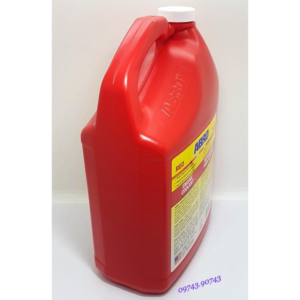 Nước Làm Mát Động Cơ Ô Tô ABRO RADIATOR COOLANT Đỏ 3.78 lít