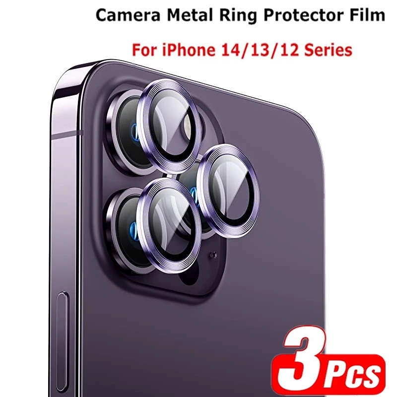 Set 3 / 2 Khung Kim Loại Bảo Vệ Ống Kính Máy Ảnh Cho iPhone 14 Pro Max 13 Pro Max 11 12 mini 13