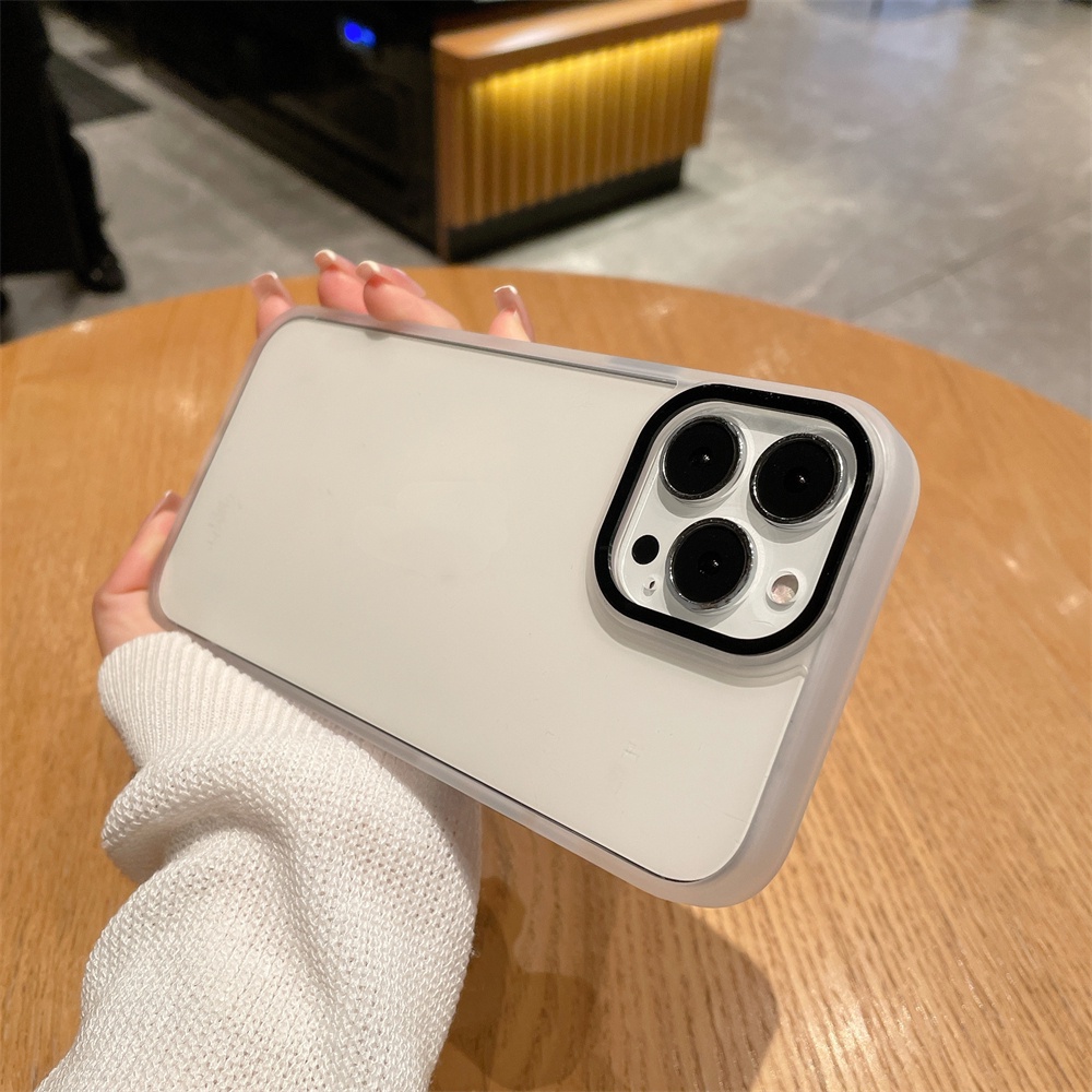 Ốp lưng iPhone Điện Thoại Acrylic Cứng Có Khung Kim Loại Bảo Vệ Camera Cho iphone 7 plus x xs max xr 13 pro max