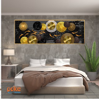 Tranh treo tường canvas- bộ tranh cá chép