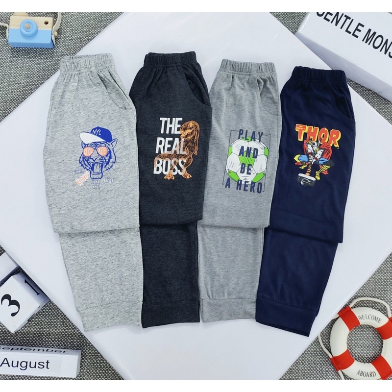 Quần dài bé trai cotton 1-7y