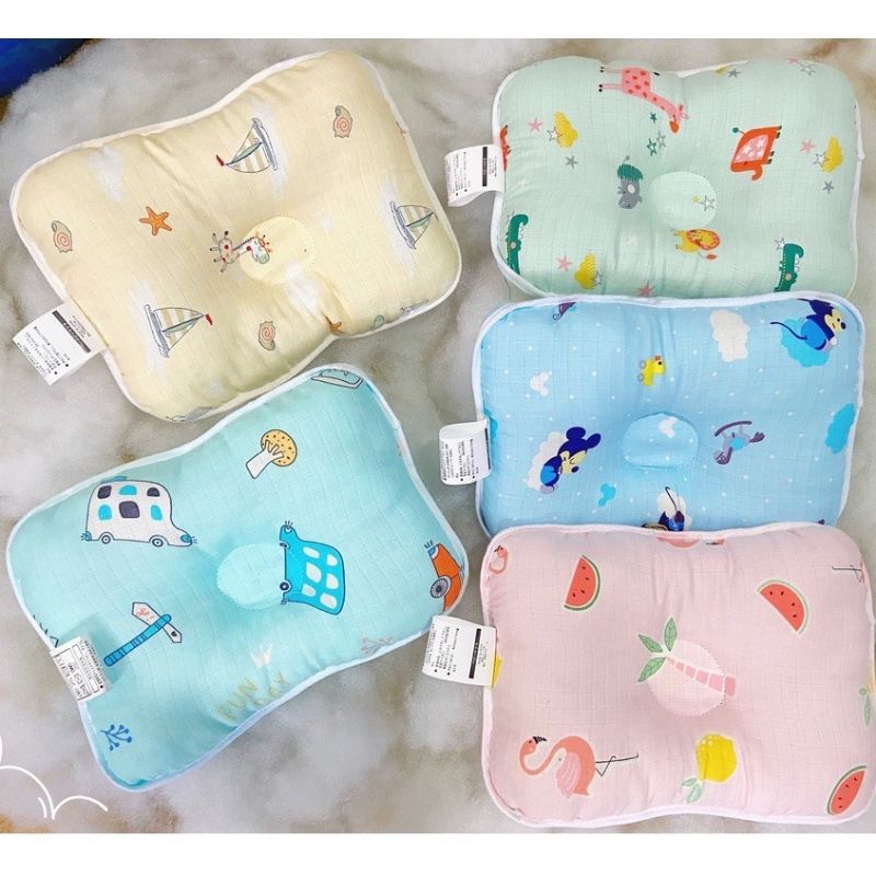 Gối xô sợi tre cho bé sơ sinh từ 0-6 tháng