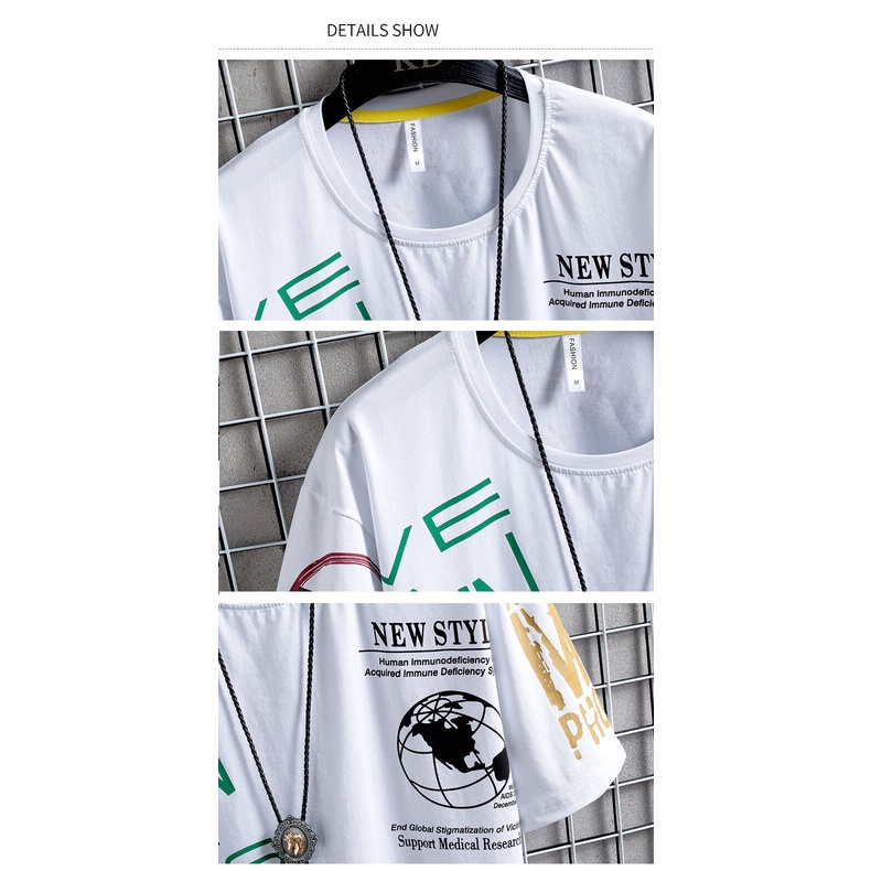 Áo thun AOKANG tay ngắn cổ tròn thời trang mùa hè phong cách Hàn Quốc mới dành cho nam