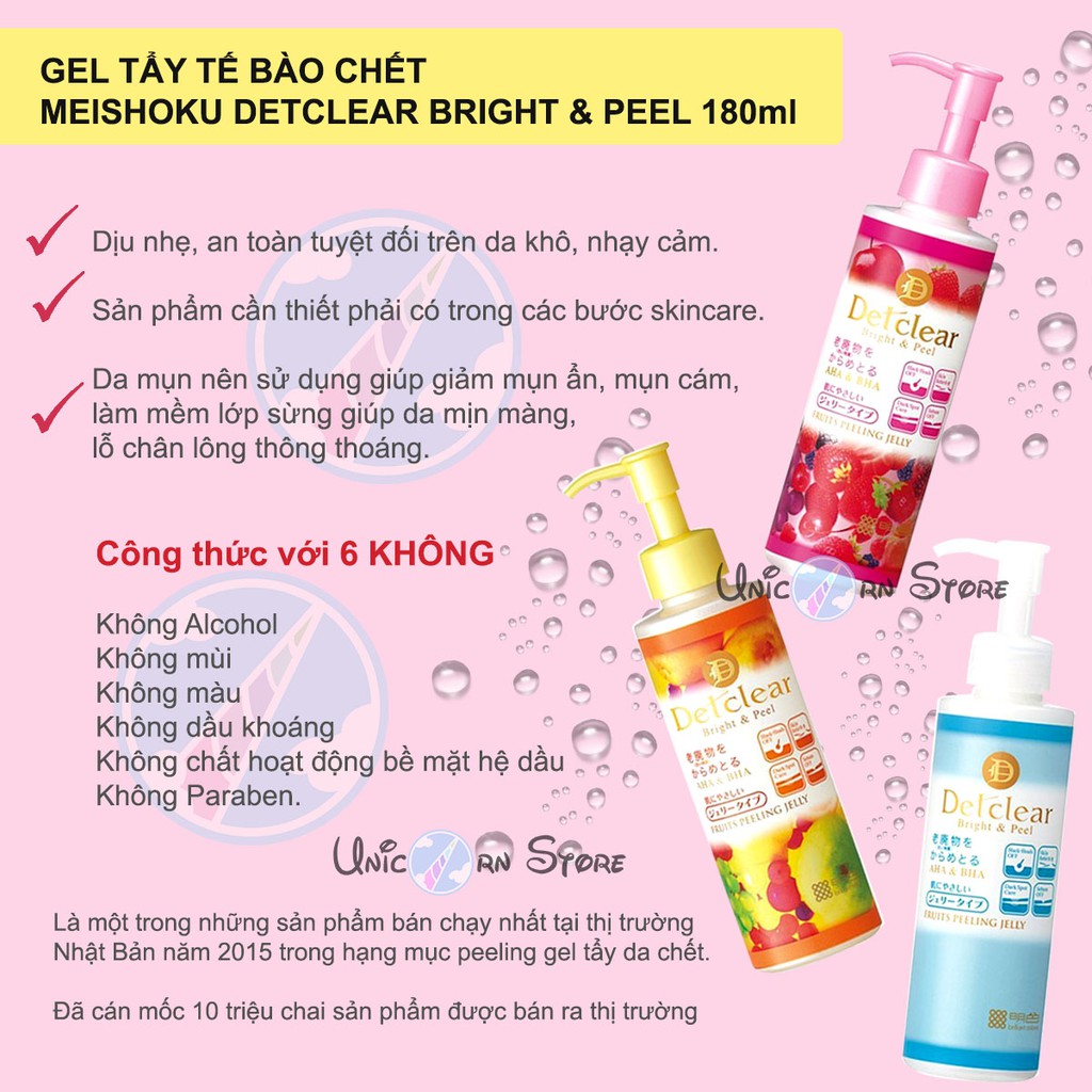 Gel Tẩy Tế Bào Chết Meishoku DetClear Bright & Peel 180ml