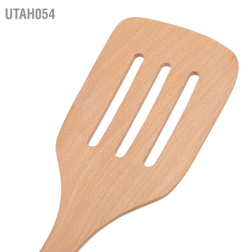 Utah054 Bộ thìa gỗ với xẻng cầm tay bằng Sồi Dụng cụ nấu ăn
