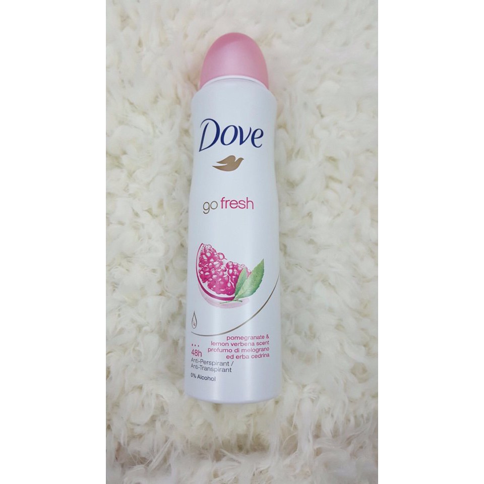 Xịt Khử Mùi Dove Go Fresh hương lựu