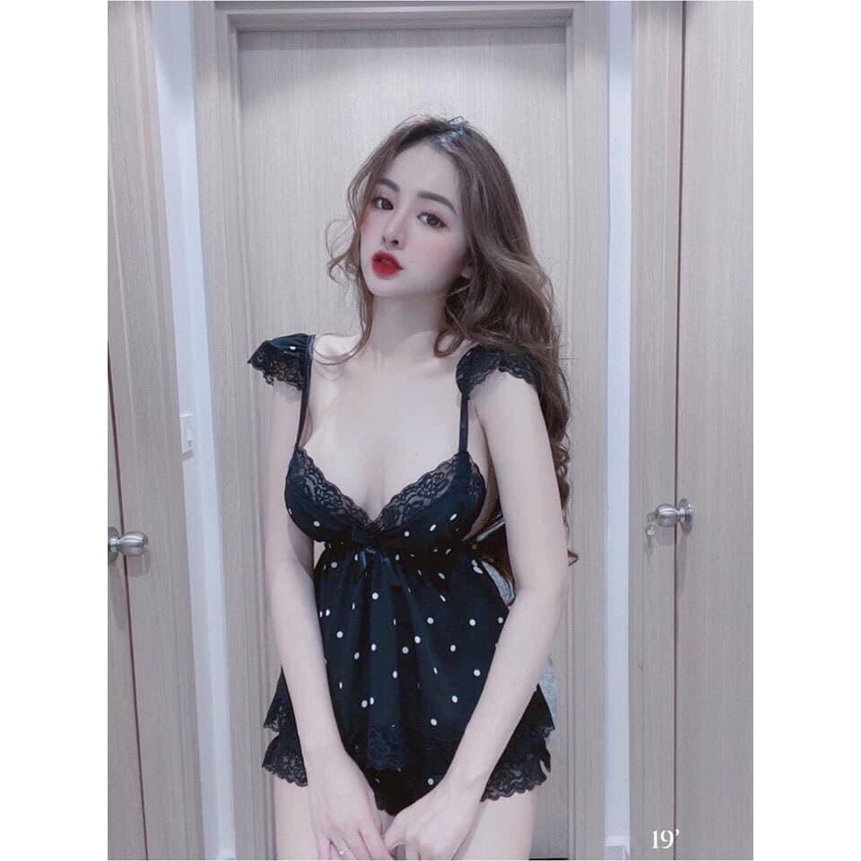 Đồ ngủ sexy nữ 🍀FREE SHIP🍀Bộ ngủ ren chéo size 40-58kg | BigBuy360 - bigbuy360.vn