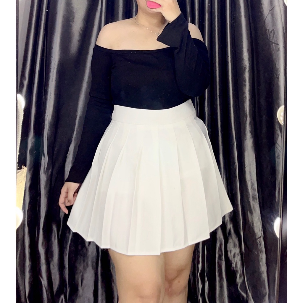Áo thun gân trễ vai tay loe Bigsize