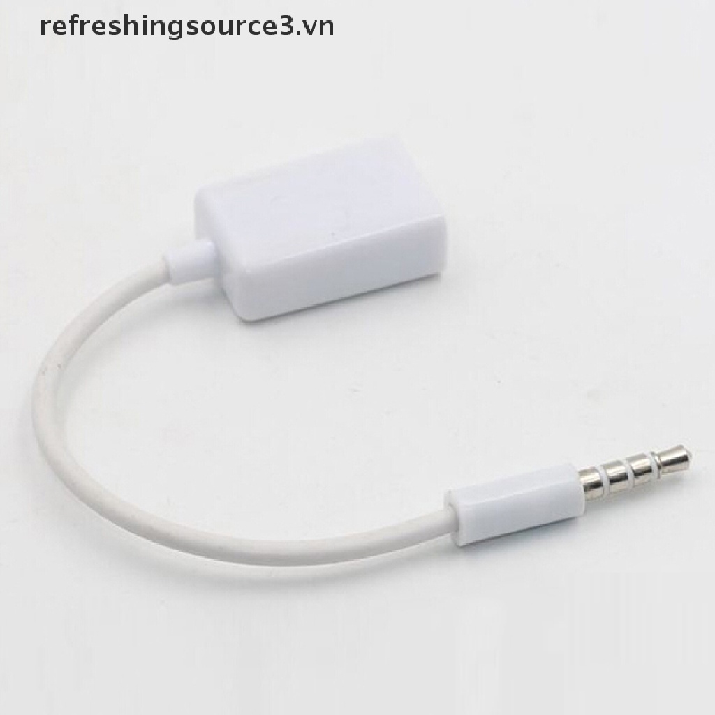 Dây Cáp Âm Thanh Chuyển Đổi Đầu Cắm 3.5mm aux Sang Cổng Cắm usb 2.0 Cho mp3 Xe Hơi