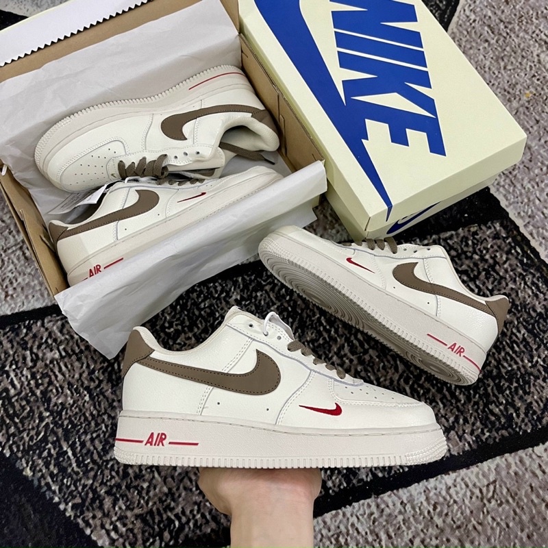 GIÀY AF!1 WHITE BROWN LAI AU SC