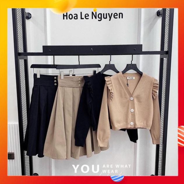 Áo Khoát Lửng Nữ, Áo Khoác Len Cổ V Viền Tay Bèo Có Khóa Kéo Thời Trang Phong Cách Hàn Quốc Sang Chảnh. | BigBuy360 - bigbuy360.vn