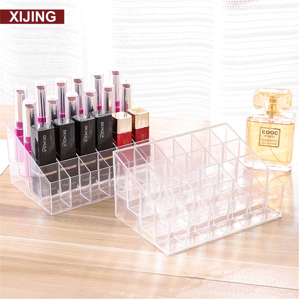 Khay đựng son môi 24 ngăn trong suốt tiện lợi