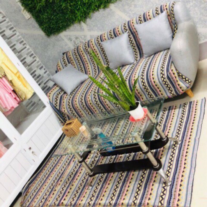 Thảm thổ cẩm vintage, phủ sofa, khăn trải bàn kích thước 200 × 150 cm