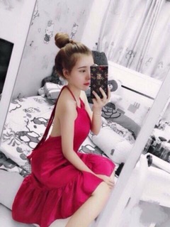 💋💋 Đầm yếm phi lụa na