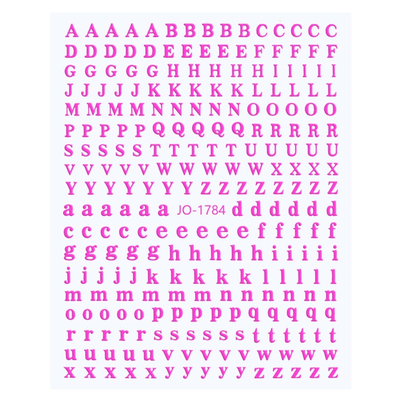 Miếng Dán Trang Trí Móng Tay In Chữ Tiếng Anh Thời Trang