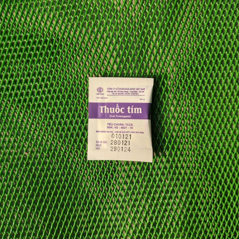 Thuốc tím KMnO4 gói 1g sát khuẩn hiệu quả
