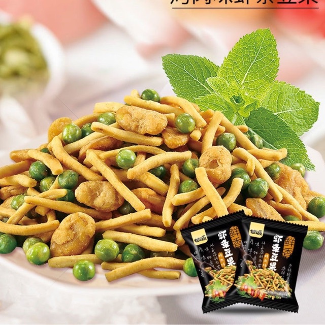 SNACK QUE VỊ TÔM MIX ĐẬU HÀ LAN - ĐẬU PHỘNG GIÒN RỤM SIÊU NGON - ĂN VẶT