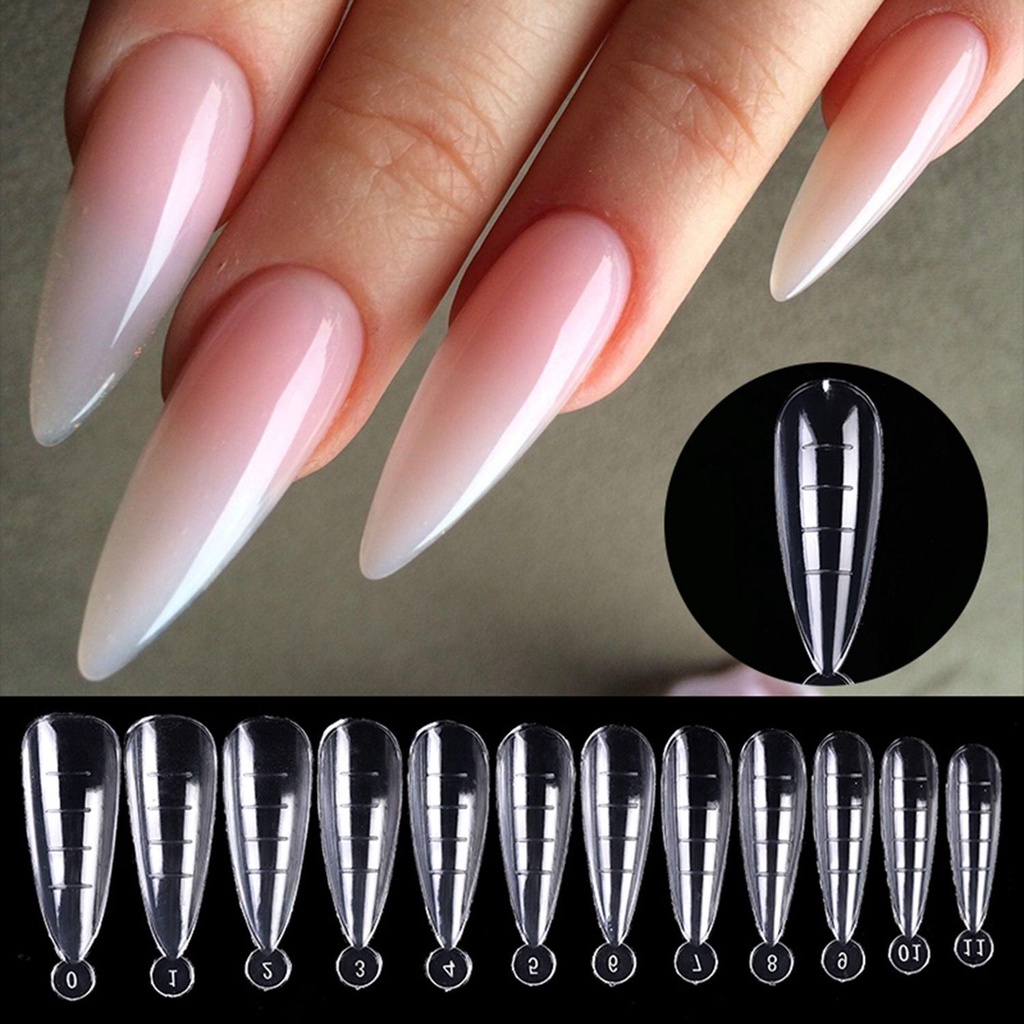 Túi 60 Móng Tay Giả Hai Cách Sử Dụng Để Nối Dài Móng Gel UV Acrylic