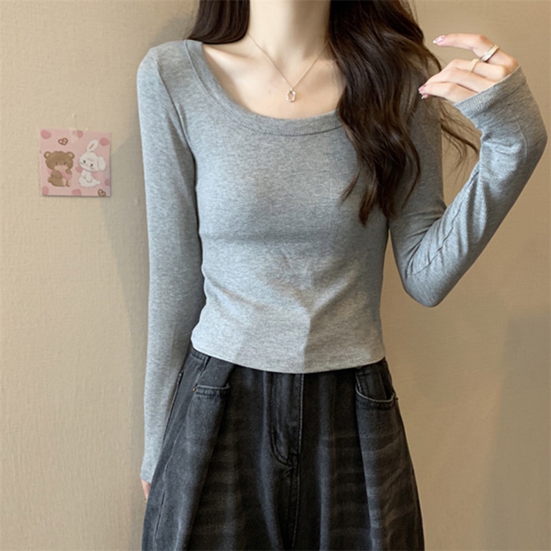 NRVP Áo Thun Nữ Dài Tay Dáng Rộng Thời Trang Hàn Quốc