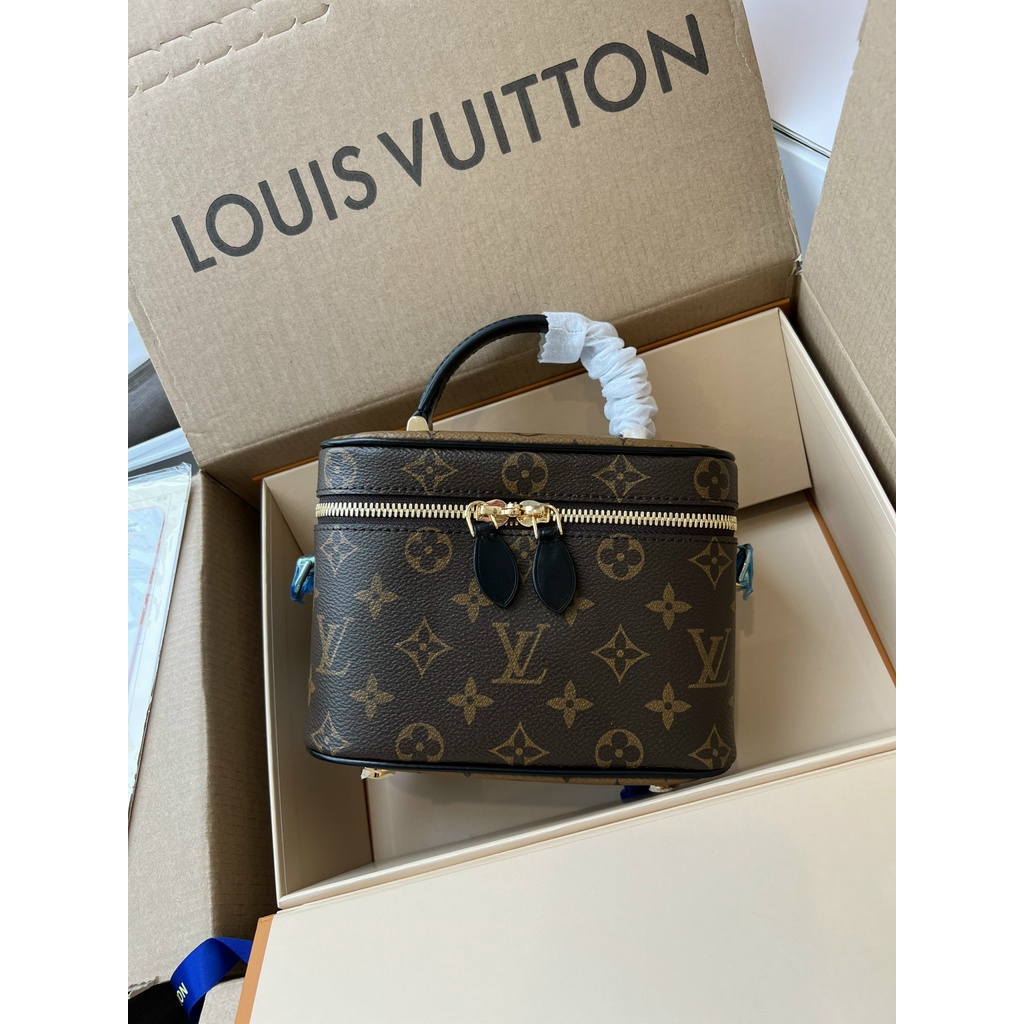 Túi xách L.V Vanity SP dáng cốp Full box nam châm, dustabg size 20/Túi cầm tay L.V Vanity SP Full box 2 lớp size 20