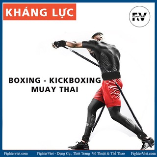 ( HÀNG LOẠI 1) Dây Kháng Lực Boxing KickBoxing Muay Thái Mẫu 2021 Nâng Cấp Sơn Chống Rỉ(Han rỉ)