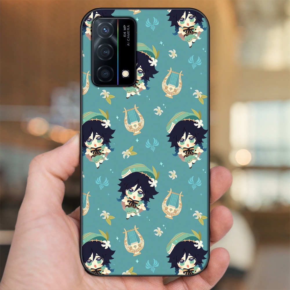 Ốp lưng Oppo K9 viền đen in hình Venti Genshin Impact